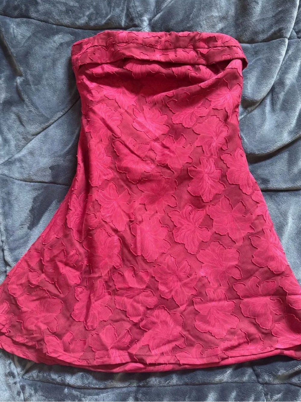 Princess Polly Strapless Floral Embroidered Mini Dress